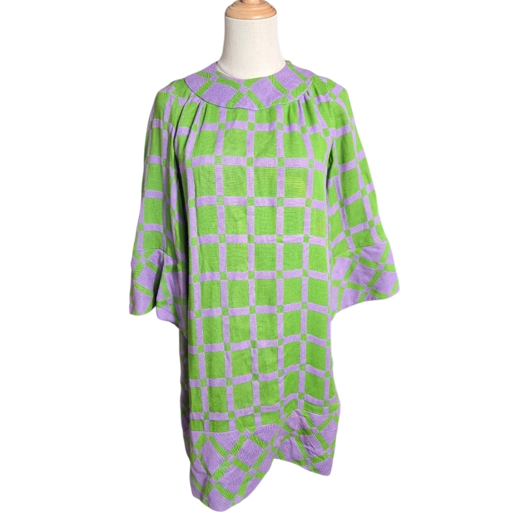 Stiletto Inc Vintage Purple And Green Vibrant Mini Dress